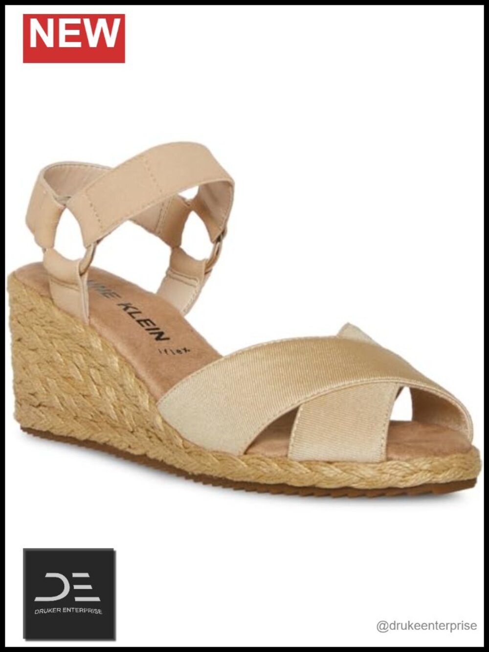 Women's Wedge Sandals Open Toe Ankle Strap Synthetic Leather